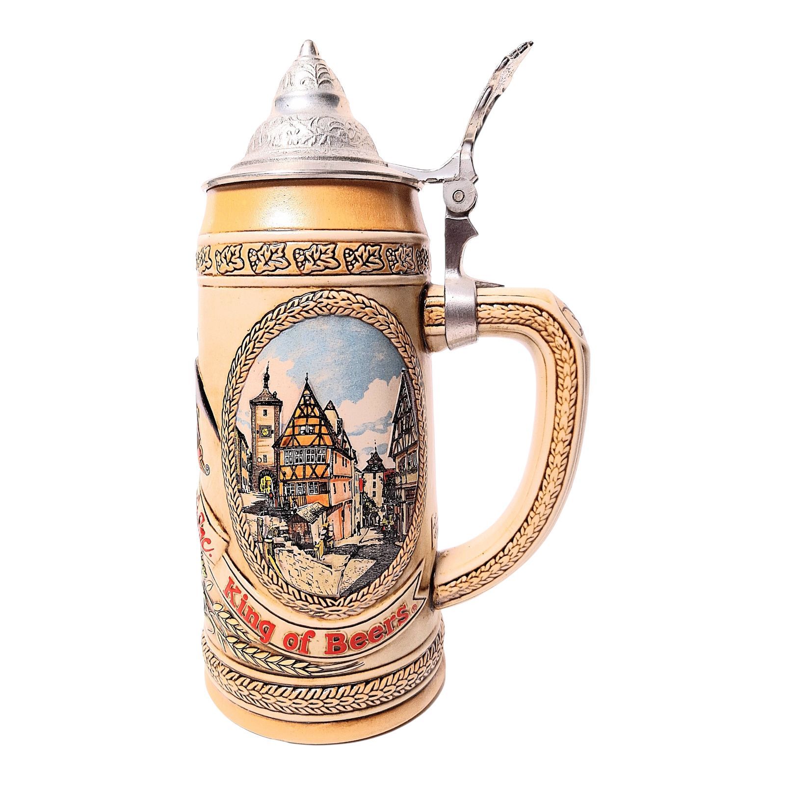 Vintage Budweiser Beer Stein M Series 91931 German Lidded Mug Anheuser Busch