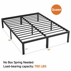 Alvantor Heavy Duty Queen Metal Bed Frame with Storage Space Steel Slat Support Black Brand New- MUST GO ASAP