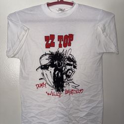Vintage 2002 ZZ Top Rock Band White Rodeo Houston T-shirt Sz Medium