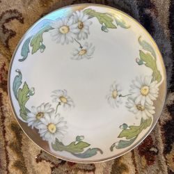 Vintage Weimar Germany Plate Daisies Viner Hand Painted Collectible Welmar
