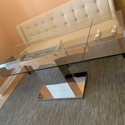 Italian Glass Dining Room Table $800