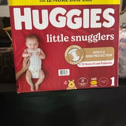 New Size 1 Diapers (286) Most Huggies
