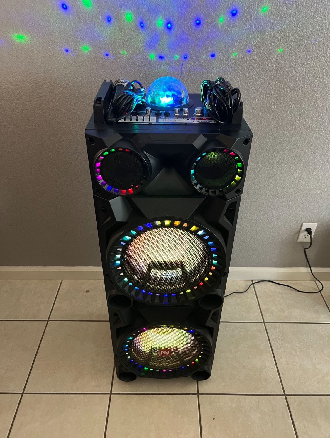$250 - NUTEK PROFESSIONAL ACTIVE SPEAKER PS-92126 12 DJ DUAL WOOFER SPEAKER SYSTEM