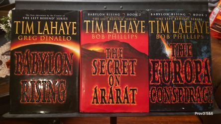 TIM LAHAYE BABYLON RISING BOOK SERIES HARDCOVER DUST JACKET