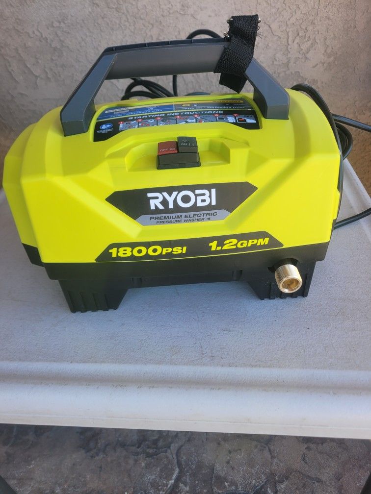 Ryobi 1800 PSI 1.2 GPM Electric Pressure Washer!!!MACHINE ONLY NO ACCESSORIES!!!