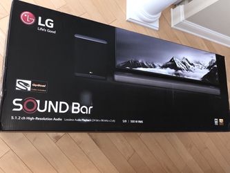 Brand new LG - 5.1.2-Channel Hi-Res Audio Soundbar with Wireless Subwoofer and Dolby Atmos - Black
