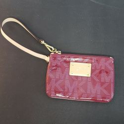 Michael Kors Maroon Patent Leather Handbag