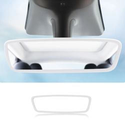 Tesla Model 3 (2016-2023) Model Y (2019-2024) White Silicone Rearview Mirror Frame Protector