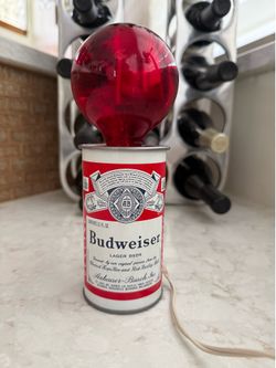 Vintage Budweiser plug in Beer Can Lamp