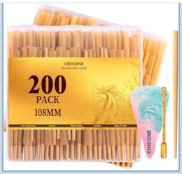 200 PACK Cones Rolling Paper | 108mm King Size Slow Burning | with Loader and Packing Sticks | cones | rolling papers | accessories