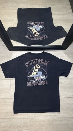 Y2K 2000s Sturgis Harley Davidson Girl Pin Up Grunge Biker Shirt