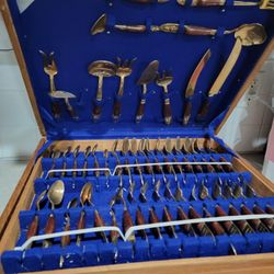 Vintage Buddha Flatware Set Bangkok Thailand 144 Piece