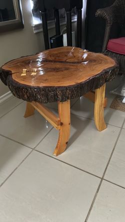 Rustic Live Edge Wood Coffee Table