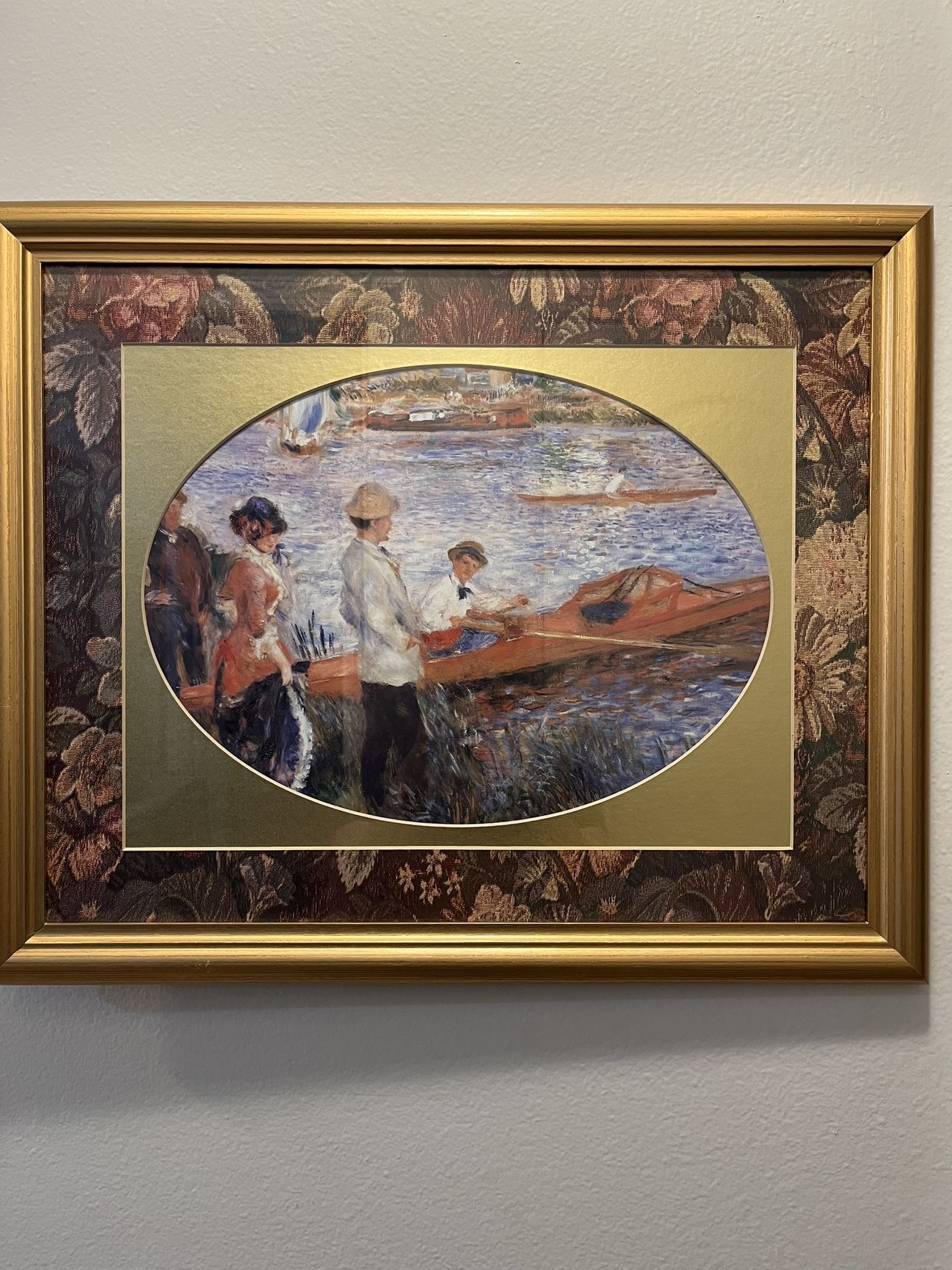 Gold Framed, Glass, Over Print