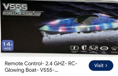 V555 RC Glowing Boat Remote Control