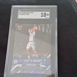 2024-25 Bowman U Now #1 Cooper Flagg SGC 10 Gem Mint Duke Debut , plus Bonus Rookie Mavs  card