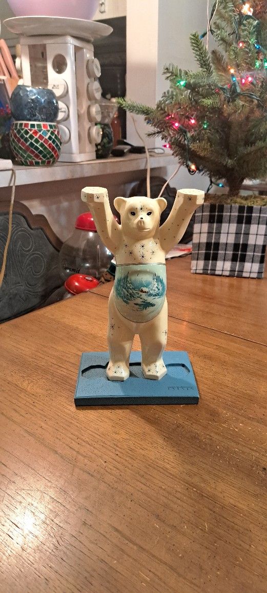 Collectible BBB Buddy Bar Berlin Porcelain Bear Statue Manufactured In Germany 