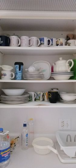 Multiple Sets Of Tableware, Mugs, Etc