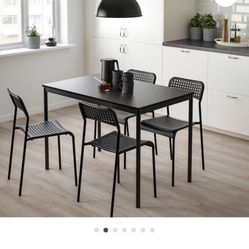 IKEA Table black And IKEA chair 
