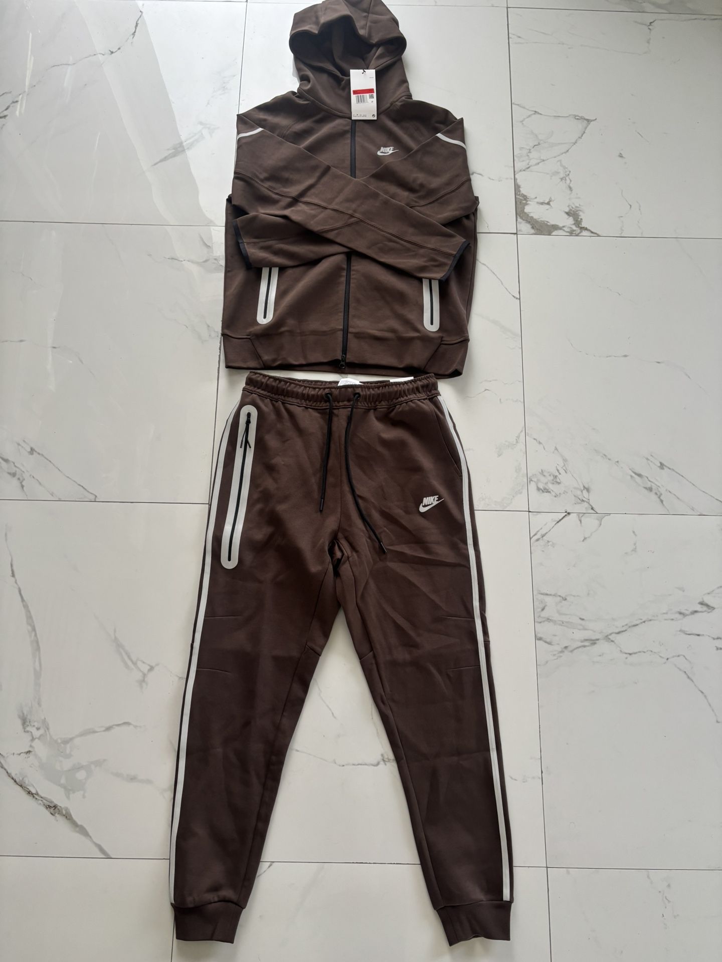 Nike Tech Fleece Set Reflective Brown