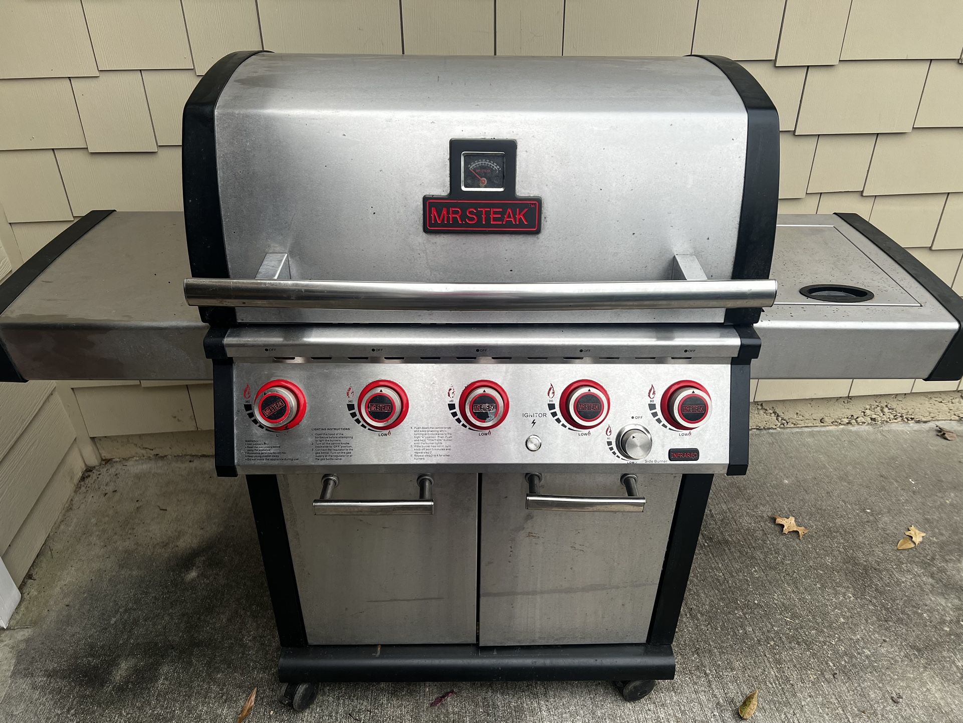 Propane Steak Rotisserie Searer. 8000 BTU 360°Rotisserie Mesh Wave-Rack  BBQ,Stainless Steel,Better for Steak,Ribeyes,Picnic for Sale in Rancho  Cucamonga, CA - OfferUp