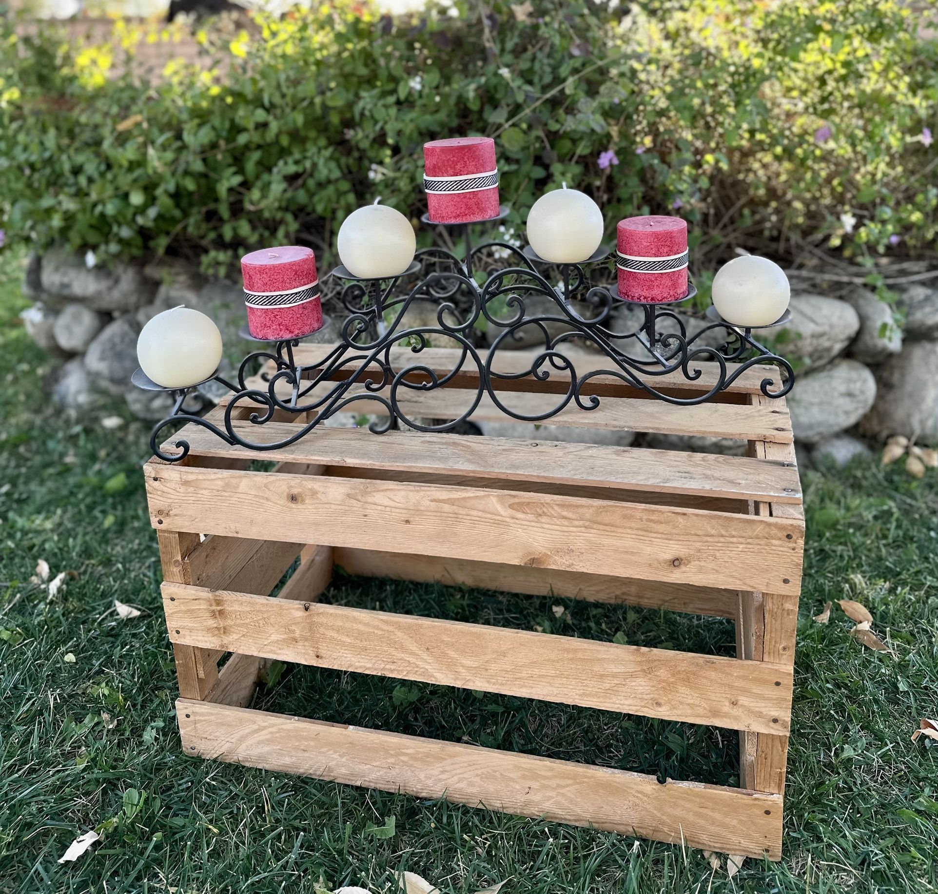 Metal Candle Holder Candelabra Pillar Candle Holder