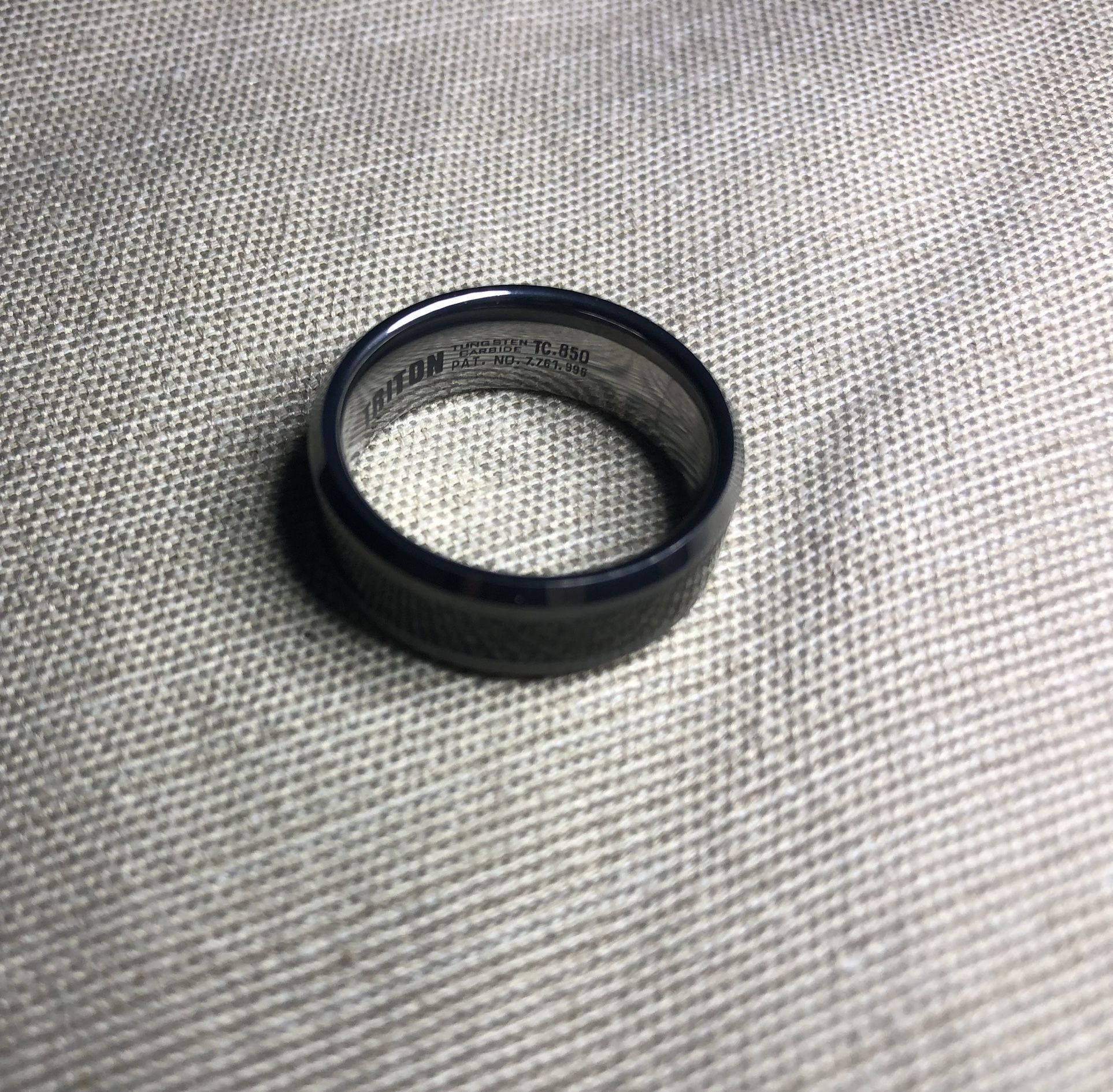 Triton Tungsten Carbide TC 850 men's wedding band size 14 3/4
