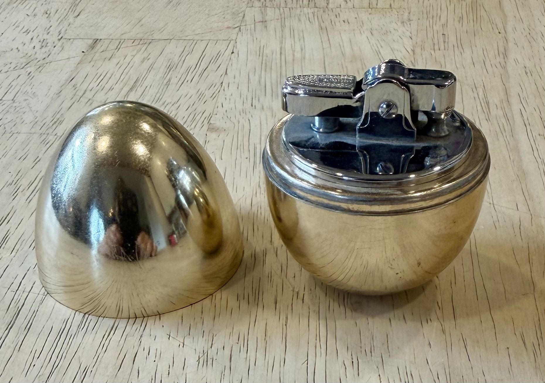 MCM Prince Joli Golden Egg Table Lighter (NOS/Unused - 1960s Japan)