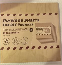 Robotime 6Pcs , 12”X12”X1/8” Basswood Sheets for DIY Projects, New And Sealed .