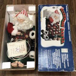Vintage Telco Sleeping Santa Animated Snoring Whistling 1992 Motion-ettes