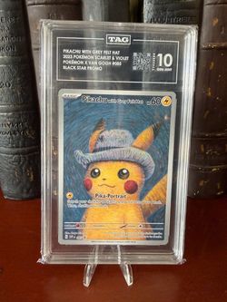 Pokemon PIKACHU VAN GOGH WITH GREY FELT HAT PROMO POKEMON tag 10