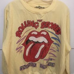 The Rolling Stones Voodoo lounge Yellow Sweatshirt Size XXL