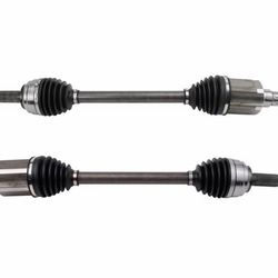 TRQ Front CV Axle Shaft Assembly Set 2 Piece for Tesla Model X  Style: CSA55635