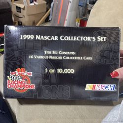 Racing Champions 1999 Nascar Collector's Set of 16 Cars with Cards & COA