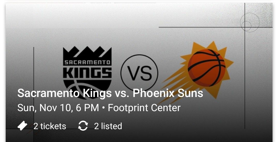 Sacramento Kings Vs Phoenix Suns