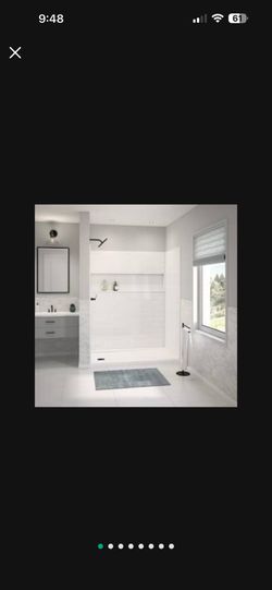 NexTile 30 in. D x 60 in. W x 74 in. H Composite Direct-to-Stud Four-Piece Alcove Subway Tile Shower Wall Kit in