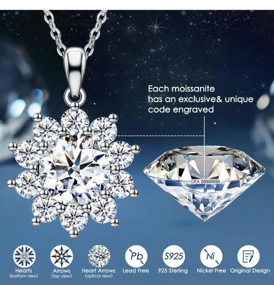 Moissanite Pendant Necklace
