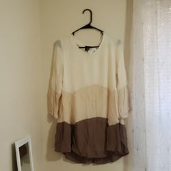 Brown/Beige/ Off White Dress Cal Style
