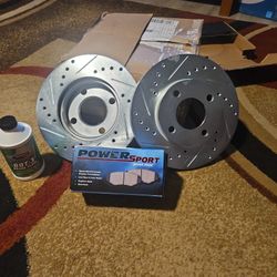 2006- 2010 Lexus Rotors, 1 Set Of Brake Pads. Johnsons Synthetic Brake Fluid, For 2006-2010 Lexus