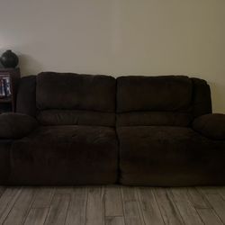 Brown Suede Couch