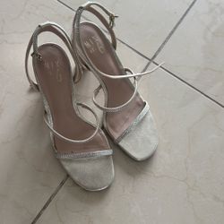 Mix No. 6 Gold With Rhinestone Detail Dress Sandals 