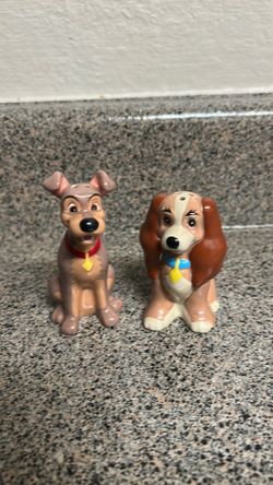 Disney Lady and the Tramp salt and pepper shaker set