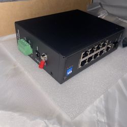 8 Port High Speed Industrial Switch with 2 Gigabit Uplinks, Port Isolation/Extension, DIN Rail & Wall Mount IP40 Unmanaged Industrial Ethernet Switch
