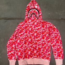 Full Zip Bape Hoodie (pink)