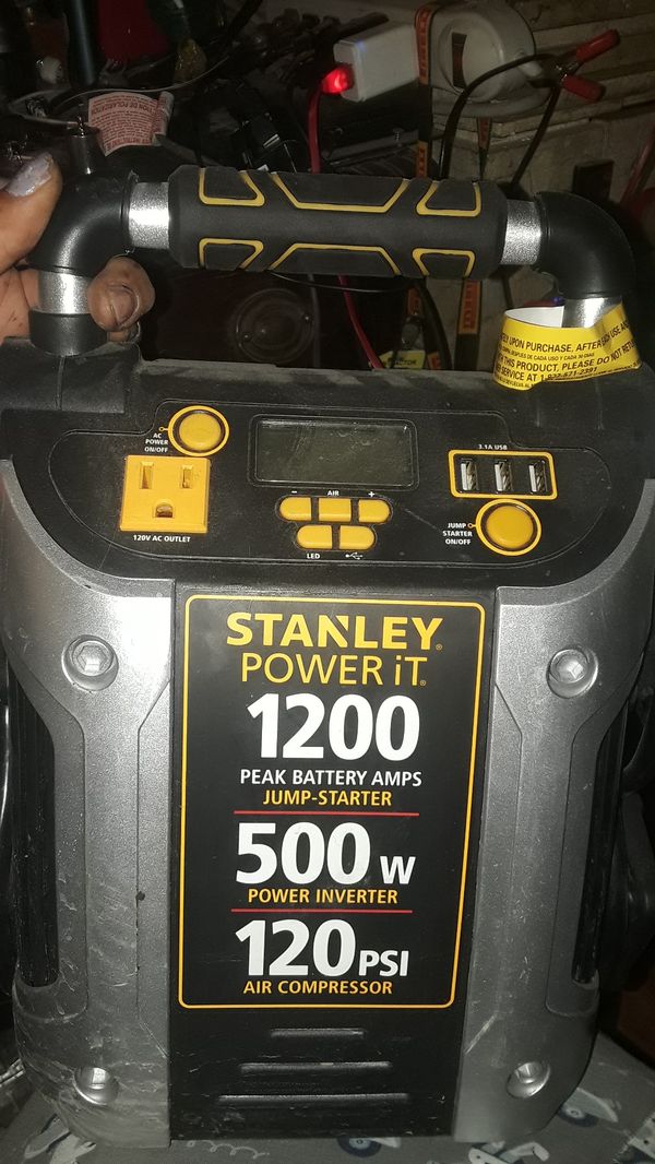 Stanley power it 1200 Peak battery amps jump starter 500 watt power