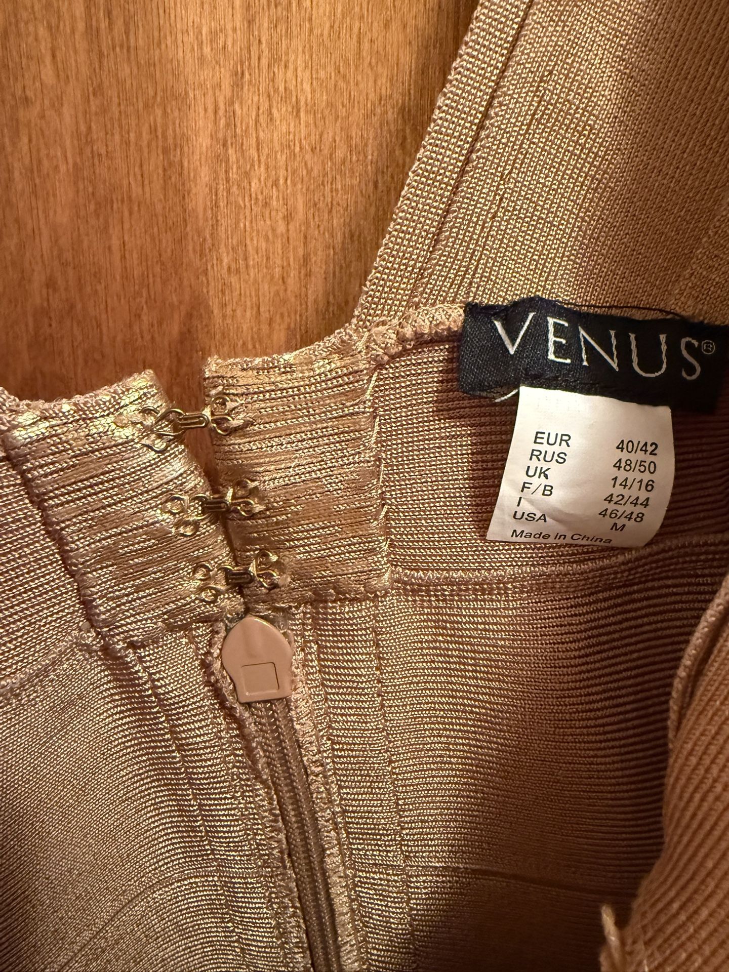 slim fit dress slacks Gold Venus Wetlook Dress  Di Petsa