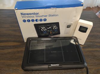 Newentor Weather Station With Outdoor temperature and humidity Wireless Sensor .