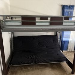Bedroom Bunk Bed With Futon