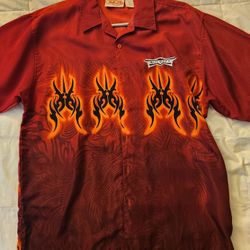 Sin City Red Tribal Dress Shirt