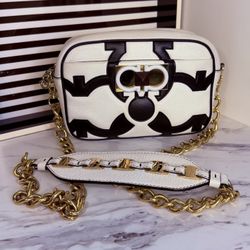 Salvatore Ferragamo Black and White Gancini Crossbody/Belt Bag